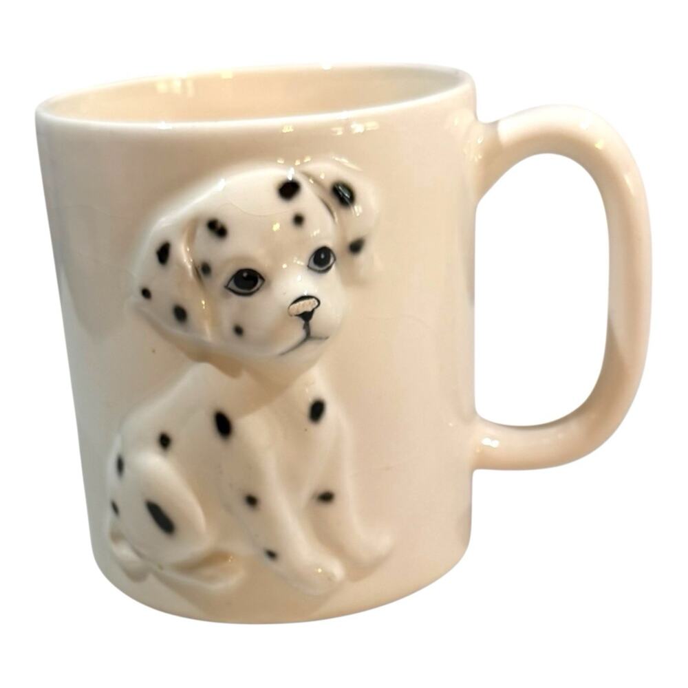 Otagiri Dalmatian Puppy Dog 3D Relief Coffee Mug Tea Cup Vintage EUC